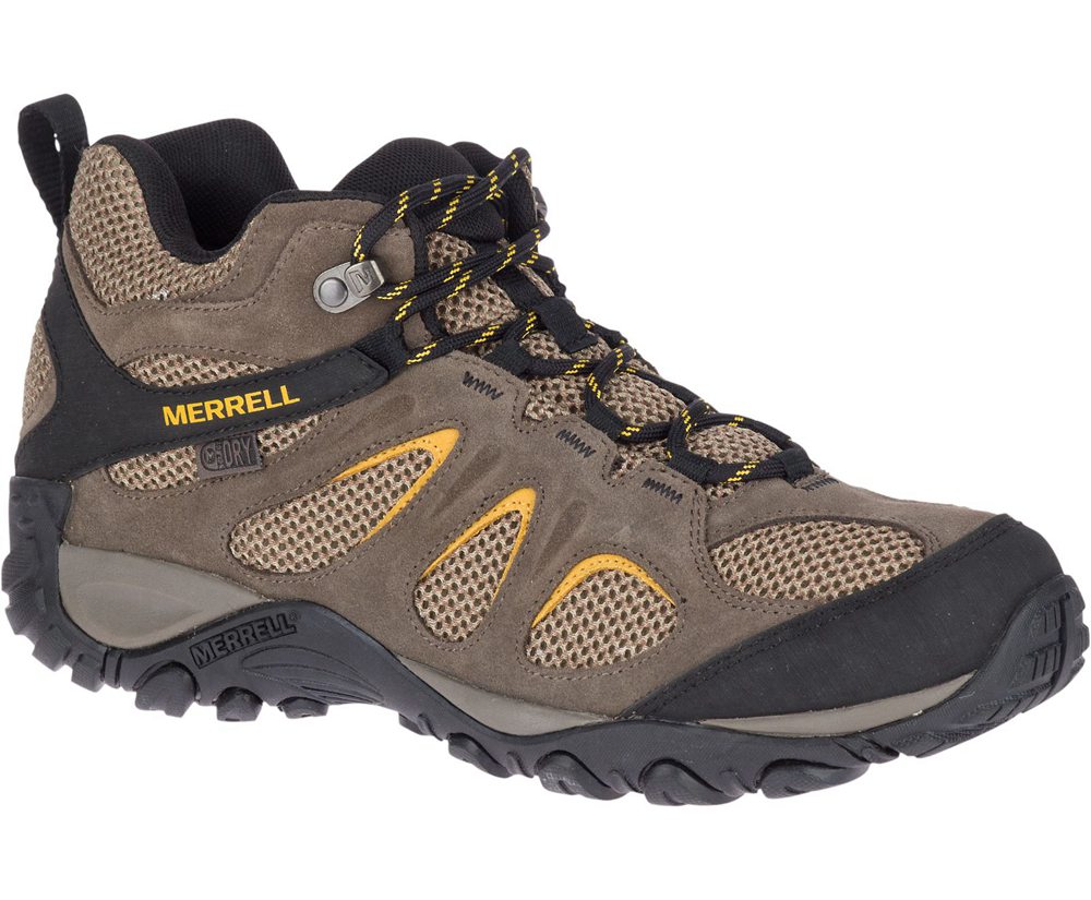 Botas Homem - Merrell Yokota 2 Mid Waterproof Wide Width - Marrom - REZ978054